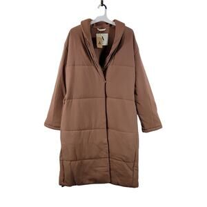 Amazon Aware Women's Long Winter Coat, Brown, Size M, NWT